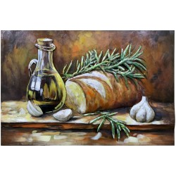 Tableau métal Pain 40x60 EN RELIEF