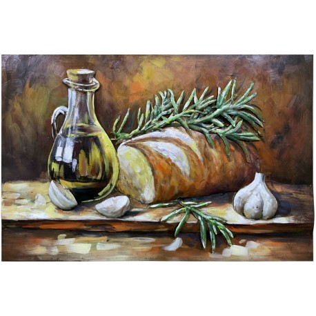 Tableau métal Pain 40x60 EN RELIEF