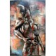 Tableau métal Les amoureux 80x120 EN RELIEF