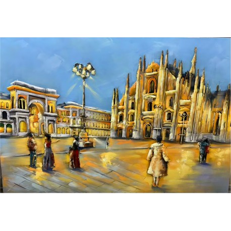 Tableau métal Duomo Milano 80x120 EN RELIEF