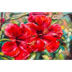 Tableau métal Tropique 60X90 EN RELIEF