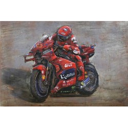 Tableau métal moto 60x90 EN RELIEF