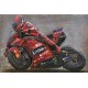 Tableau métal moto 60x90 EN RELIEF