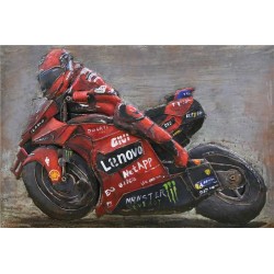 Tableau métal moto 60x90 EN RELIEF