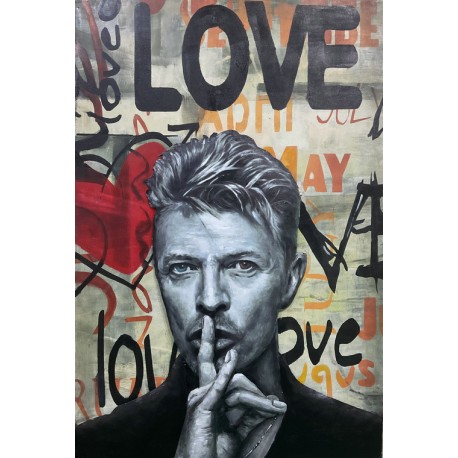 Tableau métal David Bowie 60X90 EN RELIEF