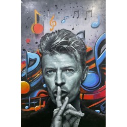 Tableau métal David Bowie 60X90 EN RELIEF