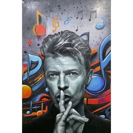 Tableau métal David Bowie 60X90 EN RELIEF