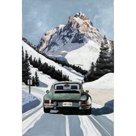 Tableau métal Porsche 40x60 EN RELIEF 