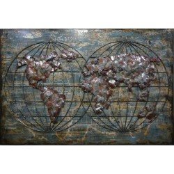 Tableau méta Map 80x120 EN RELIEF