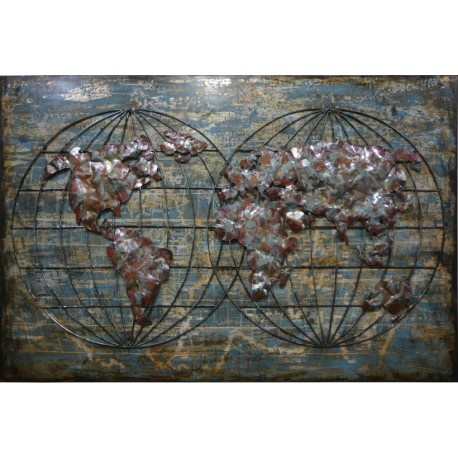 Tableau méta Map 80x120 EN RELIEF