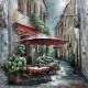 Tableau métal Ruelle des souvenirs 100x100 EN RELIEF