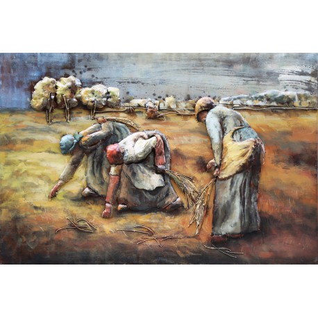Tableau métal Les glaneuses 80x120 EN RELIEF