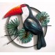 Déco Murale Toucan Tropical EN RELIEF