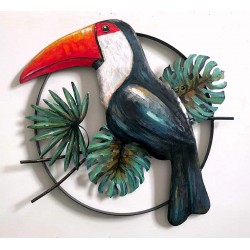 Déco Murale Toucan Tropical EN RELIEF