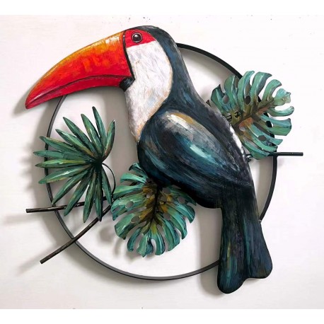 Déco Murale Toucan Tropical EN RELIEF
