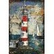 Tableau métal Le phare du navigateur 80x120 EN RELIEF
