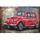 Tableau métal Fiat 500 Roma 60x90 EN RELIEF