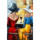 Tableau métal Rencontre au Bar 60x90 EN RELIEF