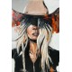 Tableau métal La chica 60x90 EN RELIEF