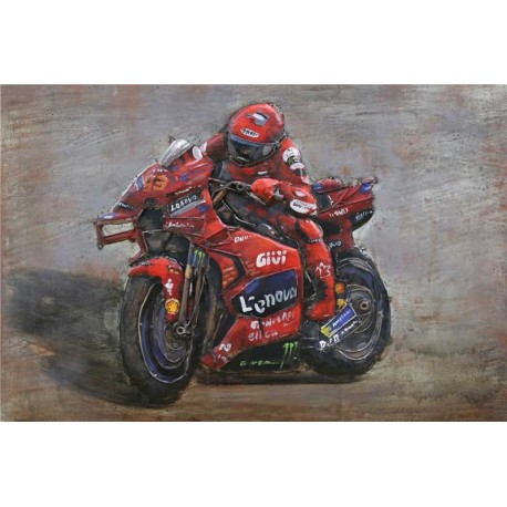 Tableau métal moto 60x90 EN RELIEF