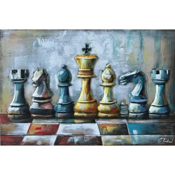 Tableau Métal L'Échiquier 60X90