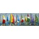 Tableau métal Régates 50X150