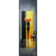 Tableau métal Silhouette sous la Pluie 50X150