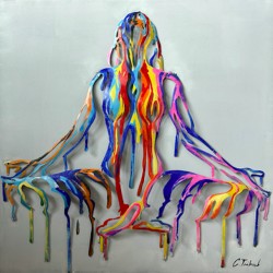 Tableau Métal Énergie Méditative 80X80