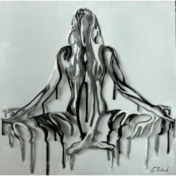 Tableau Métal Énergie Méditative 80X80