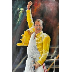 Tableau Métal Freddie Mercury, Légende de la Scène 60X90