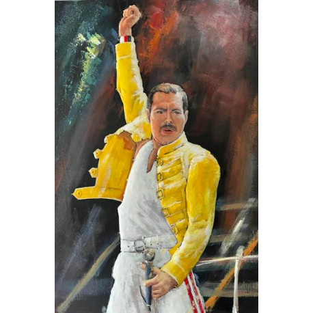 Tableau Métal Freddie Mercury, Légende de la Scène 60X90