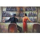 Tableau métal Rencontre au bar 80x120 EN RELIEF