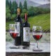 Tableau métal Bouteilles de vin 60x90 EN RELIEF