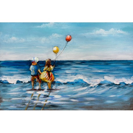 Tableau Métal Face à l'Océan 40X60
