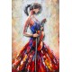 Tableau Métal La Violoniste 80X120