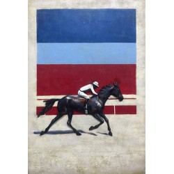 Tableau Métal Le Jockey 60X90