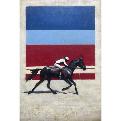 Tableau Métal Le Jockey 60X90