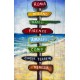 Tableau Métal Direction l'Italie 40X60