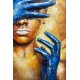 Tableau Métal Mains Célestes 60X90