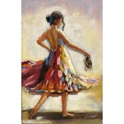 Tableau métal La danse des couleurs 40x60