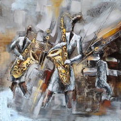 Tableau métal Saxo concerto 80x120 EN RELIEF